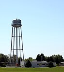 Boardman Chamber of Commerce and water tower in Boardman Oregon